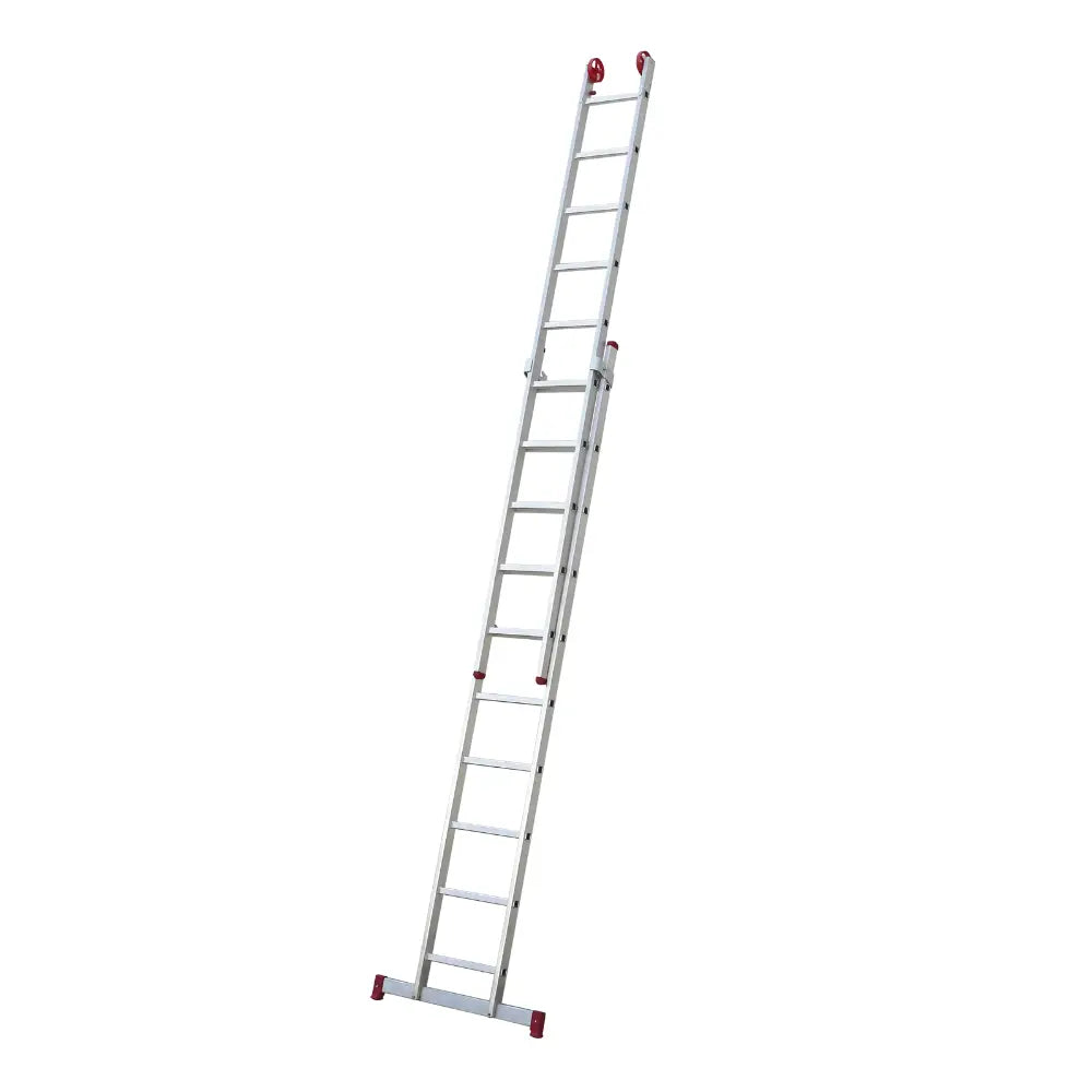 Escalera Extensible de Aluminio 10 x 2 Peldaños 5 mts 150 KG