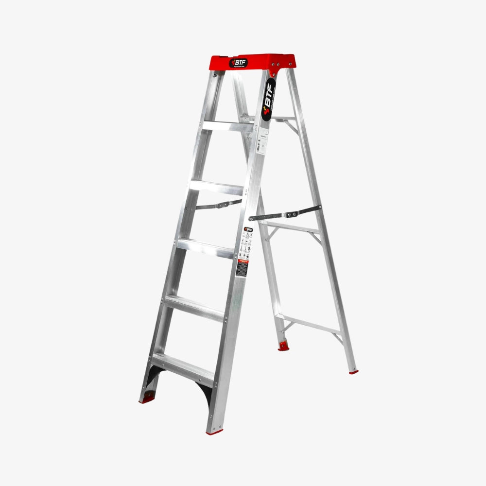 Escalera Tijera Profesional de Aluminio 5 Peldaños 120 KG