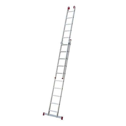 Escalera Extensible de Aluminio 10 x 2 Peldaños 5 mts 150 KG