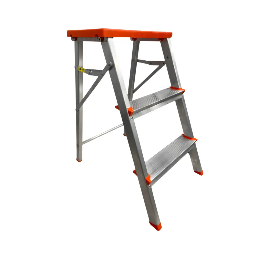 Escalera Tijera de Aluminio 3 Peldaños 120 KG