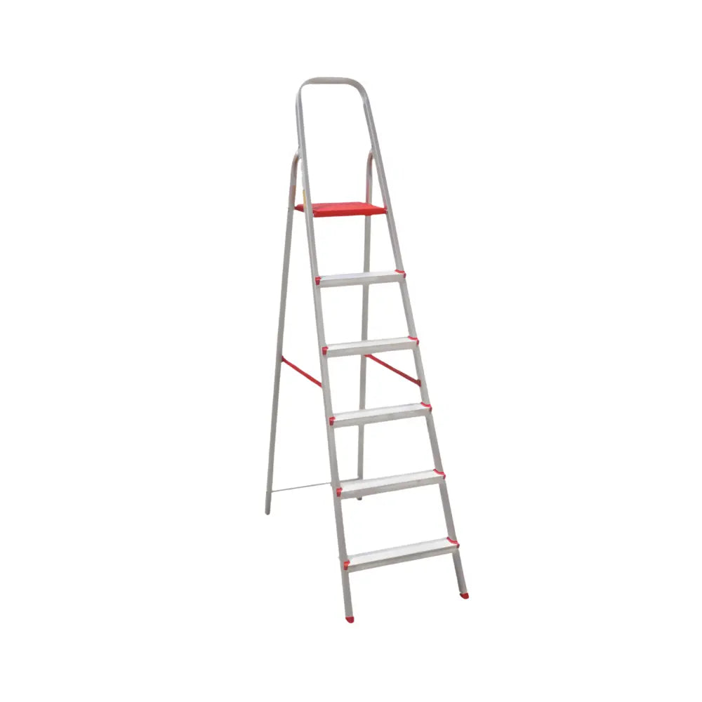 Escalera Tijera de Aluminio Doméstica 6 Peldaños 120 KG