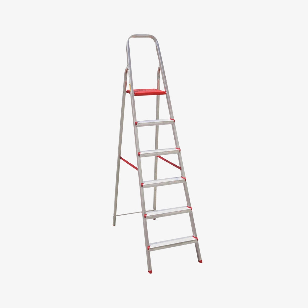 Escalera Tijera de Aluminio Doméstica 6 Peldaños 120 KG