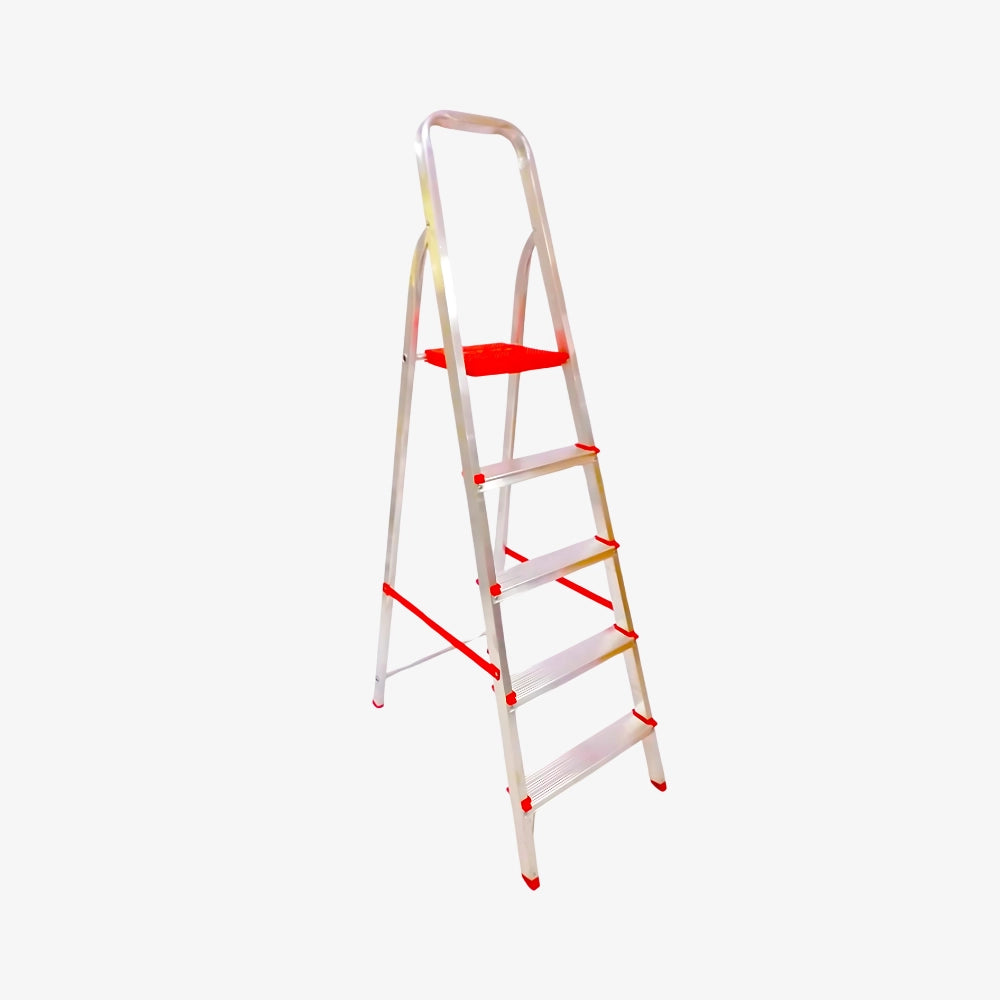 Escalera Tijera de Aluminio Doméstica 5 Peldaños 120 KG