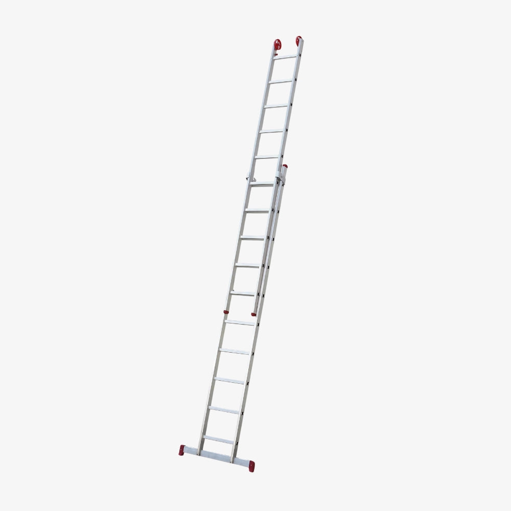 Escalera Extensible de Aluminio 10 x 2 Peldaños 5 mts 150 KG